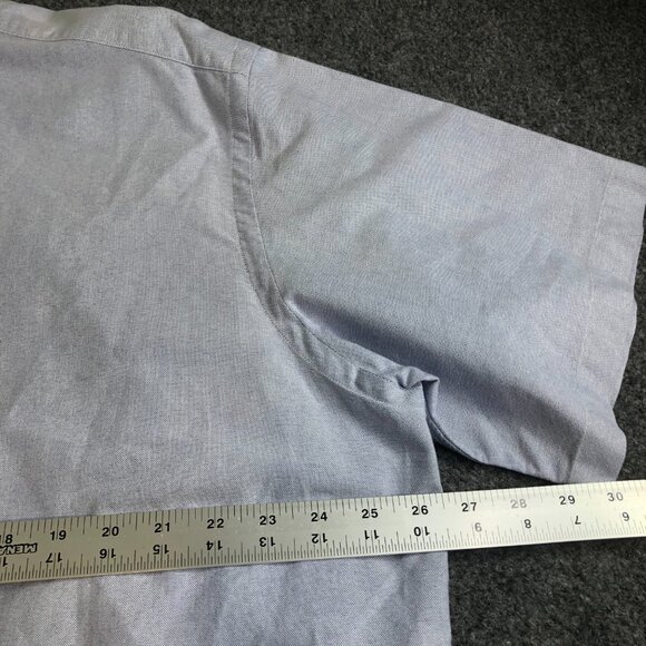 Polo Ralph Lauren Shirt Mens Large Blue Short Sleeve Blake Chambray Flesh Pony - Picture 7 of 13